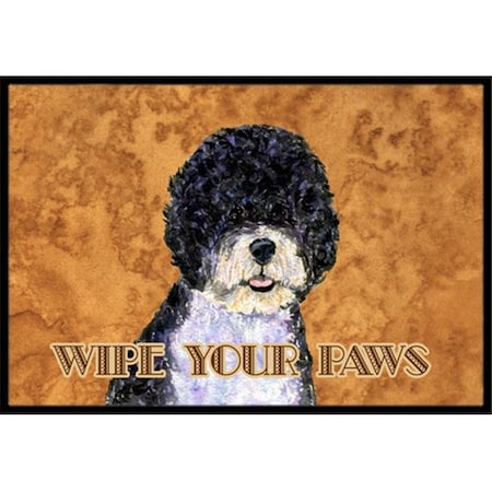 Carolines Treasures Carolines Treasures SS4894JMAT 24 X 36 In. Portuguese Water Dog Wipe Your Paws Indoor Or Outdoor Mat SS4894JMAT